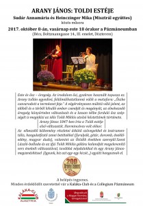 Kaláka Club E_meghivo_Arany_Janos_Toldi_esteje_Pazmaneum